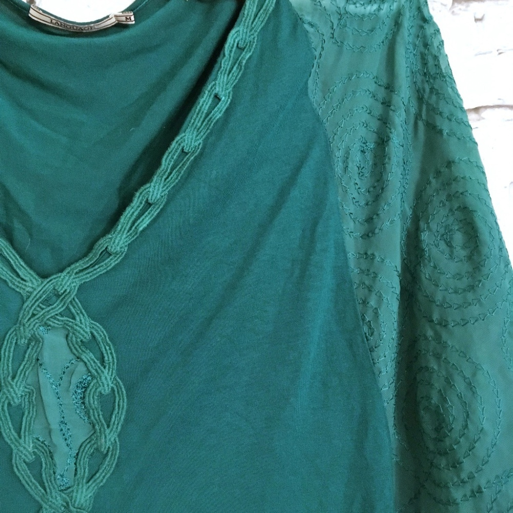 Anthropologie Language Beautiful Detailed Blouse - Picture 4 of 7